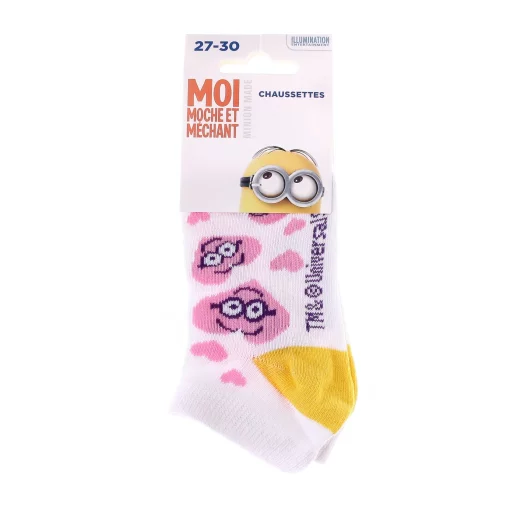 Шкарпетки MINNIE TETE MINION DANS COEUR білий, рожевий Діт 27-30 арт 83890431-8