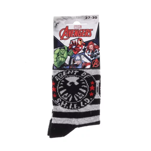Шкарпетки MARVEL AGENT OF SHIELD чорний, світло-сірий Діт 23-26 арт 83891648-4