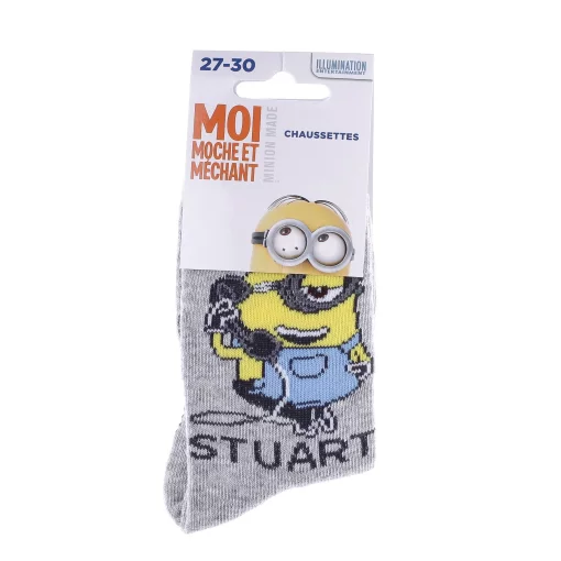 Шкарпетки MINION STUART світло-сірий Діт 31-34 арт 83897920-6