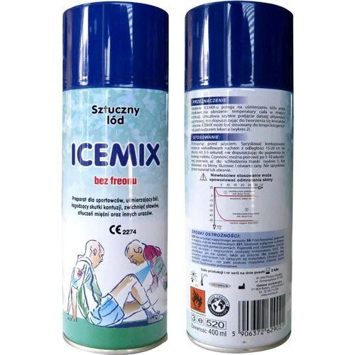 Охолоджуючий спрей "заморозка" спортивна ICEMIX "400мл. * 12 шт.(Польща)