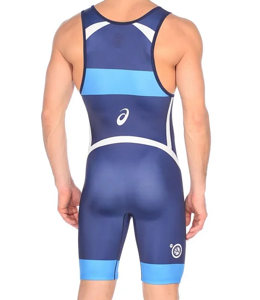 Трико борцівське Asics Wrestling Singlet синій,білий,блакитний Чол S