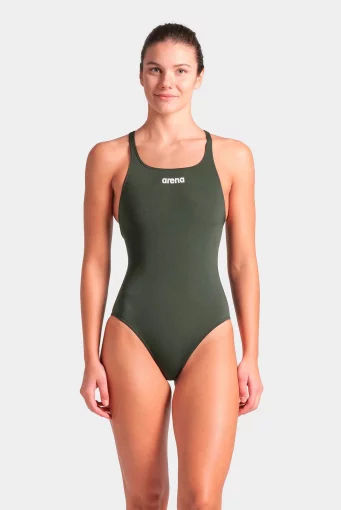 Купальник закритий для жінок Arena TEAM SWIMSUIT SWIM PRO SOLID темно-зелений Жін