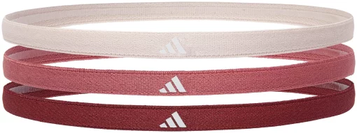 Пов'язки на голову Adidas Hairbands 3pk бордовий, рожевий, бежевий Жін One Size
