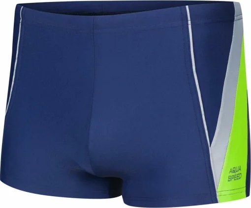Плавки-боксери для хлопців Aqua Speed DIEGO 8006 темно-синій, сірий, зелений Діт 146см