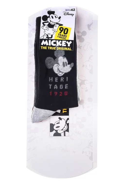 Шкарпетки MICKEY ECRITURE DANS MICKEY/ALL OVER DE MICKEY/TET сірий, чорний Діт 39-42