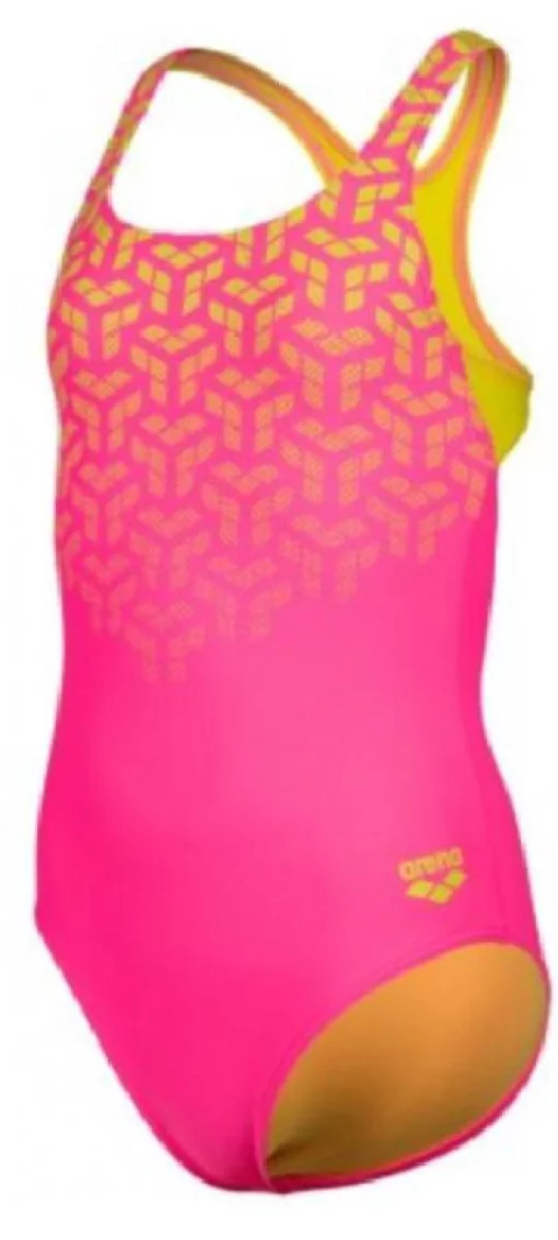 Купальник для дівчат Arena KIKKO V SWIMSUIT SWIM PRO BACK фіолетовий, жовтий Діт 140 см
