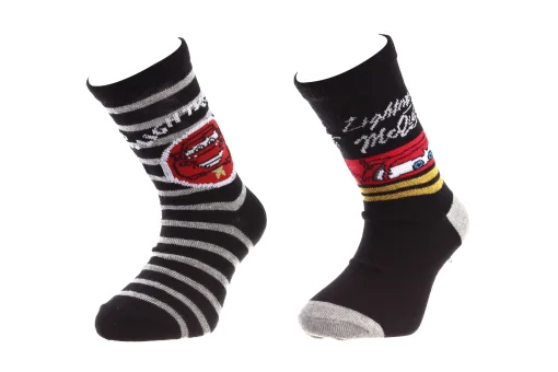 Шкарпетки CARS YEUX + LIGHTNING/RAYURES 2P чорний Діт 35-38, арт.83896715-1