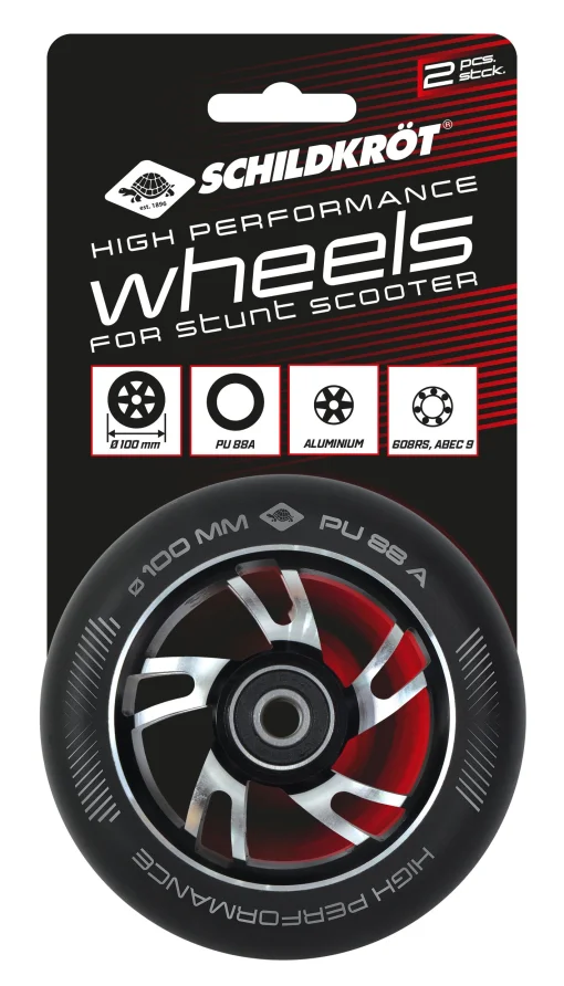 Колеса запасні для трюкового самокату Schildkr&ouml;t Hi Performance Wheels чорний Уні PU 100 мм