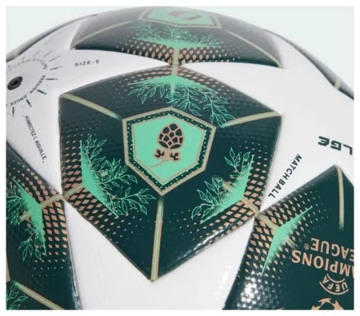 М'яч футбольний Adidas UCL LGE білий, зелений Уні 4