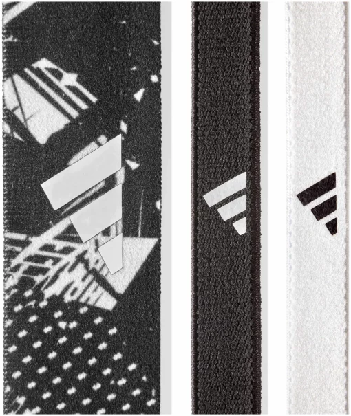Пов'язки на голову Adidas Hairbands (Graphic) 3pk чорний, білий One Size (ADAC-16161)