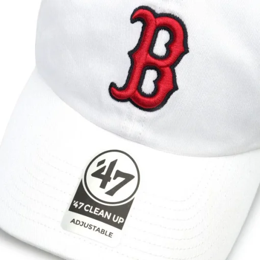 Кепка 47 Brand CLEAN UP RED SOX білий Уні OSFA