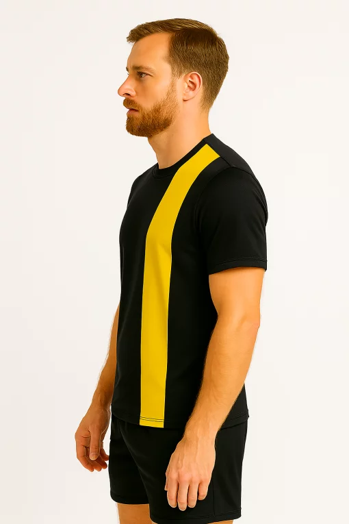 Футбольна форма X2 League чорний/жовтий (футболка+шорти), розмір M