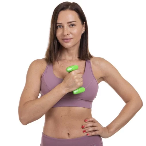 Гантеля з вініловим покриттям Zelart TA-2777-1 1шт x 1 кг, салатовий