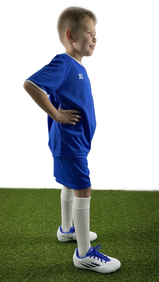 Дитяча футбольна форма X2 (футболка+шорти), розмір M (синій/білий) DX2002B/W-M