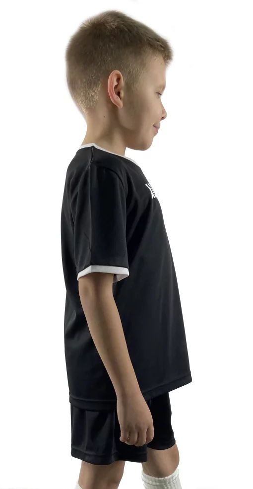 Дитяча футбольна форма X2 (футболка+шорти), розмір L (чорний/білий) DX2002BK/W-L