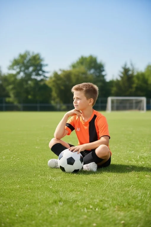 Дитяча футбольна форма X2 League (футболка+шорти), розмір L (оранжевий/чорний) DX2001OR/BK-L
