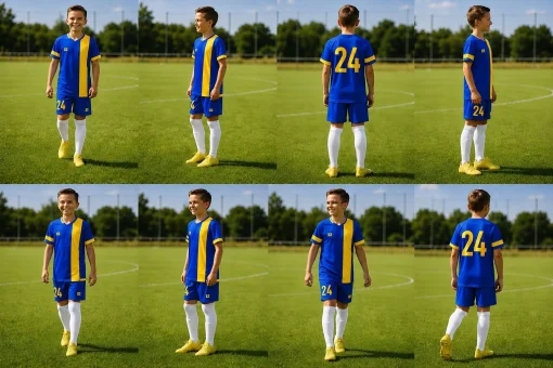Дитяча футбольна форма X2 League (футболка+шорти), розмір M (синій/жовтий)