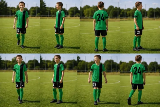 Дитяча футбольна форма X2 League (футболка+шорти), розмір M (зелений/чорний)