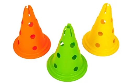 Фішка конус з отворами 30 см C-6422, зелений