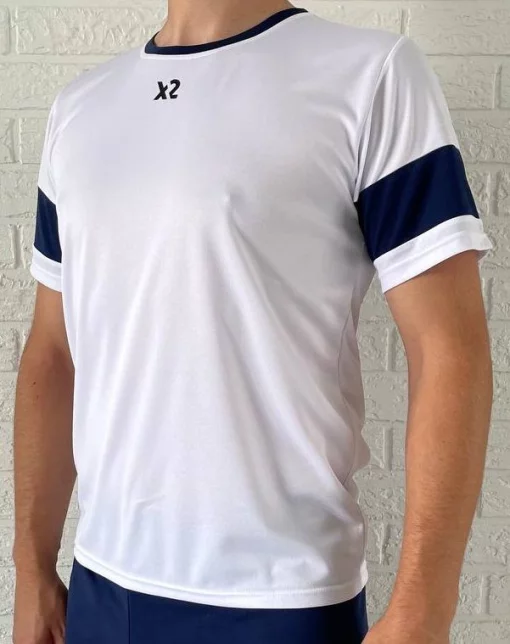 Футболка X2 League II, розмір M (білий/темно-синій) VX2002W/DB-M