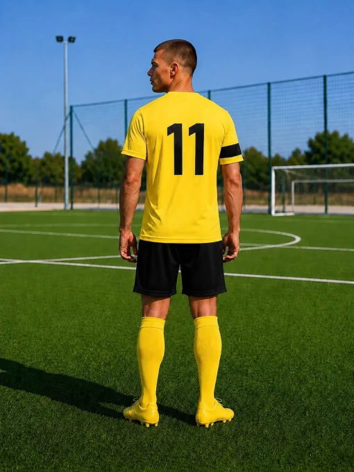 Футбольна форма X2 League (футболка+шорти), розмір XL (жовтий/чорний)