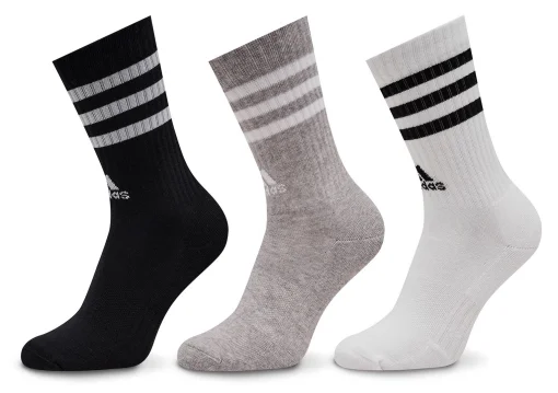 Шкарпетки Adidas 3S C SPW CRW 3P білий, сірий, чорний Уні M (40-42)