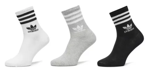 Шкарпетки Adidas CREW SOCK 3STR білий сірий, чорний Уні L (43-45)