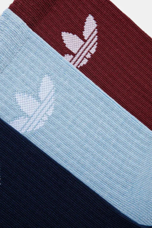 Шкарпетки Adidas TR CREW S 6P зелений, білий, блакитний, чорний, темно-зелений, бордовий Уні S (37-39)