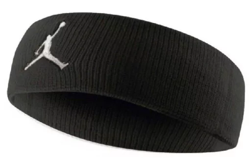 Пов'язка на голову Nike JORDAN JUMPMAN HEADBAND BLACK/WHITE OSFM чорний, білий OSFM (J.KN.00.010.OS)