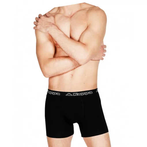 Труси-боксери Kappa Boxer Uomo Elastico Esterno logato чорний Чол M