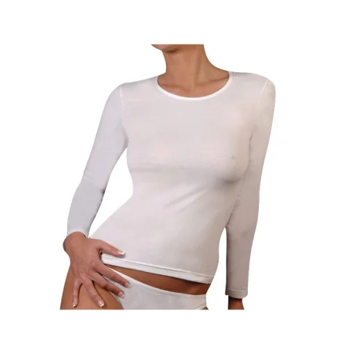 Футболка з довг рукавом T-shirt Manica Lunga Girocollo білий Жін M