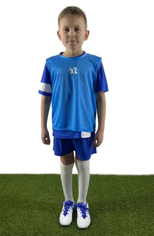 Манишка спортивна X2, синий (junior) X2000B-J (DX2000B-J)