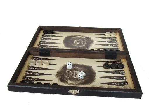 Шахи MADON Набір: шахи, шашки, нарди коричневий, бежевий Уні 35х35см