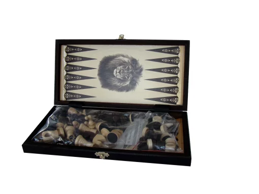 Шахи MADON Набір: шахи, шашки, нарди коричневий, бежевий Уні 35х35см