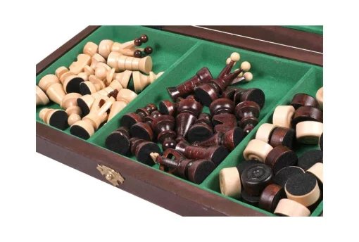 Шахи MADON Набір: шахи, шашки коричневий, бежевий Уні 35х35см