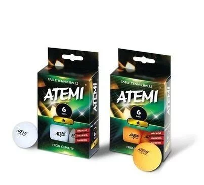 М'ячі для настільного тенісу Atemi 1* 6шт.