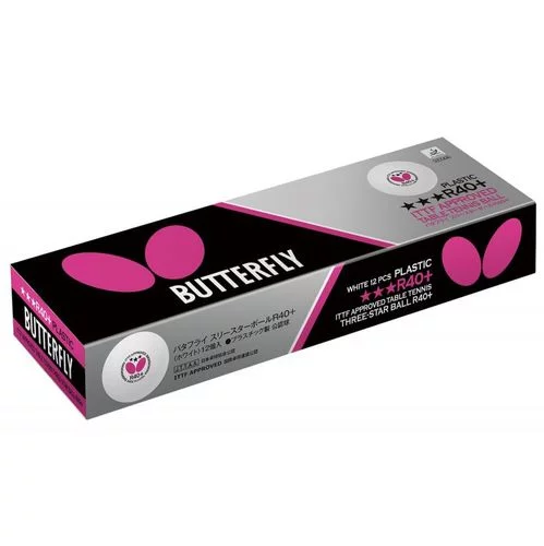 Мячи для настільного тенісу Butterfly R40+ 3* (12шт.)