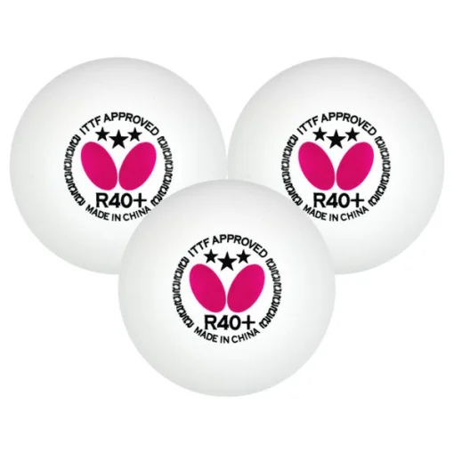 М'ячі для настільного тенісу Butterfly R40+ 3* ITTF 3шт.