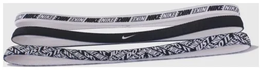 Пов'язка на голову Nike Printed Headbands 3PK чорний, білий Уні One Size