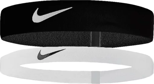 Пов'язка на голову Nike Flex 2PK чорний, білий Уні One Size (N.100.9191.036.OS)