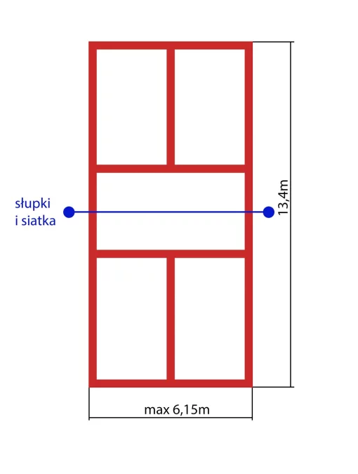 Набір для гри в бадмінтон Romi Sport Spr000019: сталеві стійки, сітка, розмітка