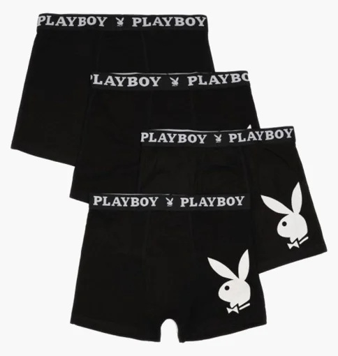 Набір з 4 труси-боксери Playboy ANNYA PLAYBOY BOXERSHORT чорний Чол XL