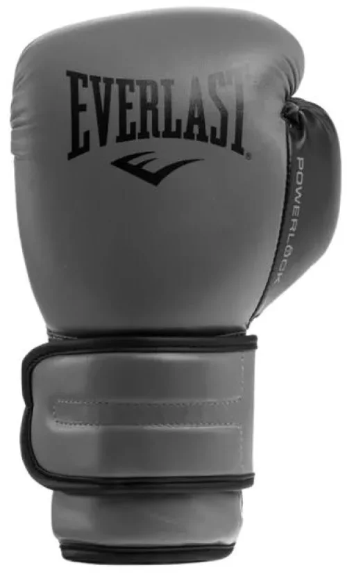 Боксерські рукавиці Everlast POWERLOCK 2R TRAINING GLOVE сірий, чорний Уні 10 унцій