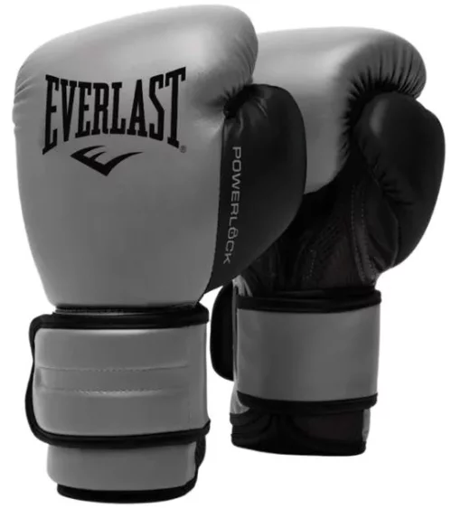 Боксерські рукавиці Everlast POWERLOCK 2R TRAINING GLOVE сірий, чорний Уні 16 унцій (P00002307)