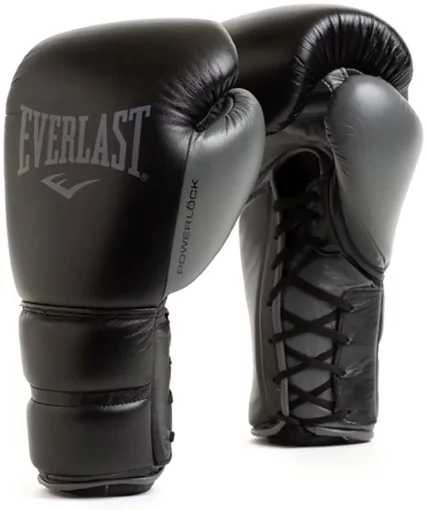 Боксерські рукавиці Everlast POWERLOCK 2 PRO TRAINING LACED GLOVE чорний 12 унцій (P00002365)