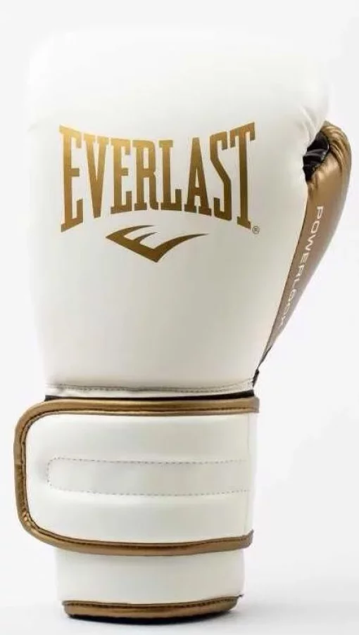 Боксерські рукавиці Everlast POWERLOCK 2R TRAINING GLOVE білий, золотий 12 унцій (P00003049)