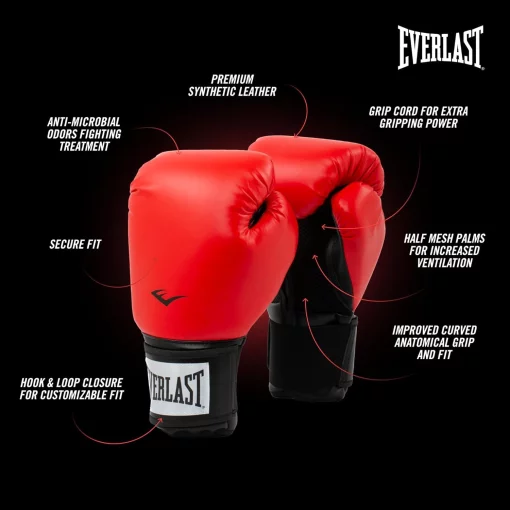 Боксерські рукавиці Everlast PROSTYLE 2 BOXING GLOVE червоний Уні 8 унцій