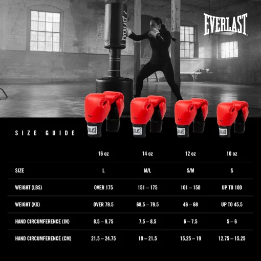 Боксерські рукавиці Everlast PROSTYLE 2 BOXING GLOVE червоний Уні 16 унцій