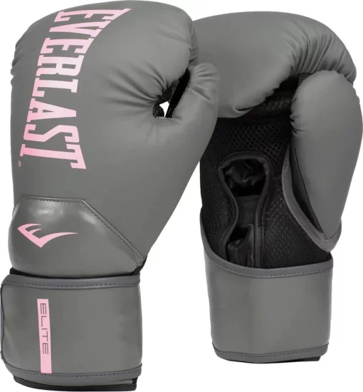 Боксерські рукавиці Everlast ELITE 2 BOXING GLOVES сірий, рожевий 14 унцій (P00003312)