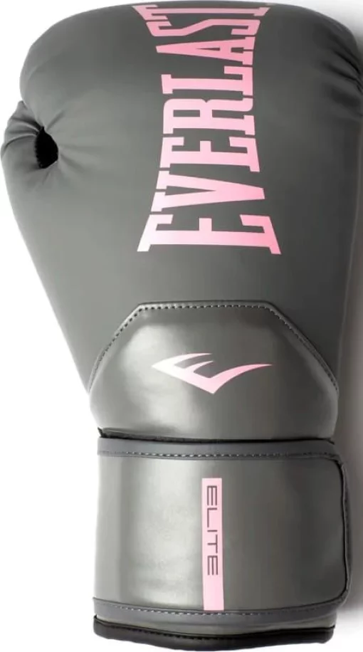 Боксерські рукавиці Everlast ELITE 2 BOXING GLOVES сірий, рожевий 14 унцій (P00003312)